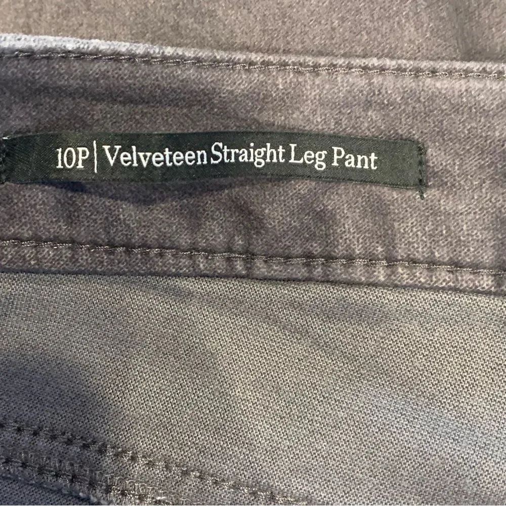 Talbots Velveteen Straight Leg Pants Size 10P Gray - Picture 8 of 12